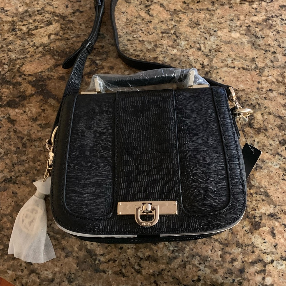 DKNY Beekman Lizard Crossbody Purse NWT